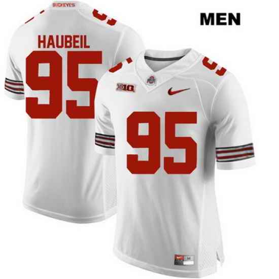 Blake Haubeil Nike Ohio State Buckeyes Authentic Mens Stitched  95 White College Football Jersey Jersey